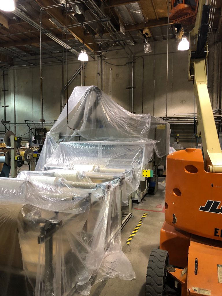 Covered client materials during retrofit project.