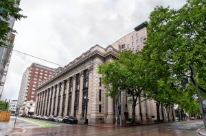 United States National Bank Building in downtown Portland, Oregon, United States.