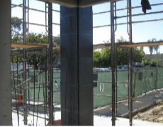 FRP column wrap at the ground floor