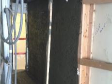 Interior shotcrete walls with formed edges