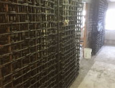 Interior wall cages before shotcrete