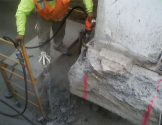Preparing the existing pile cap