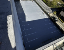 Finished top deck with new traffic coating