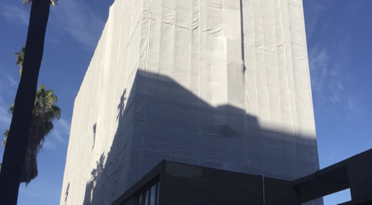 Shotcrete shear wall retrofit of an occupied residential high-rise
